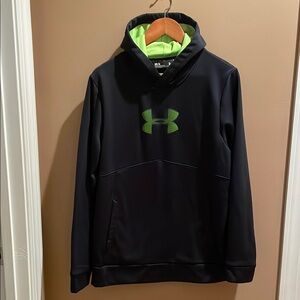 Under Armour Black and Green Hoodie